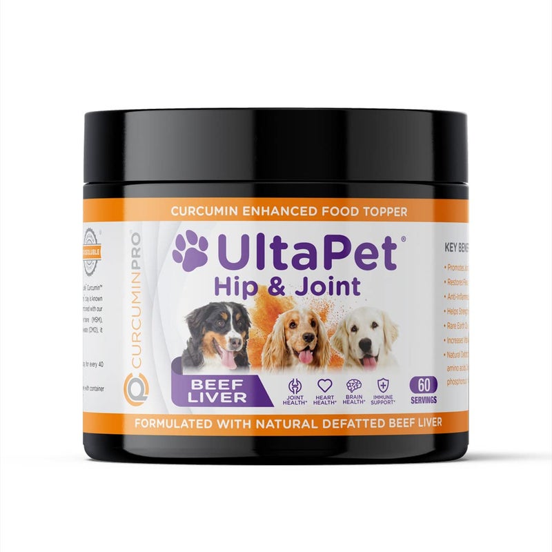CurcuminProÂ® UltaPetâ„¢ Hip & Joint Dog Food Topper, Natures Joint & Hip Inflammation Support with Curcumin, Supports Healthy Cognitive & Immune Functions. (60 Servings) - Image 1